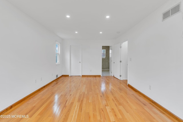115 Leesville Rd, Jackson, NJ 08527 - unfurnished room featuring visible vents, light wood-style flooring, recessed lighting, and baseboards