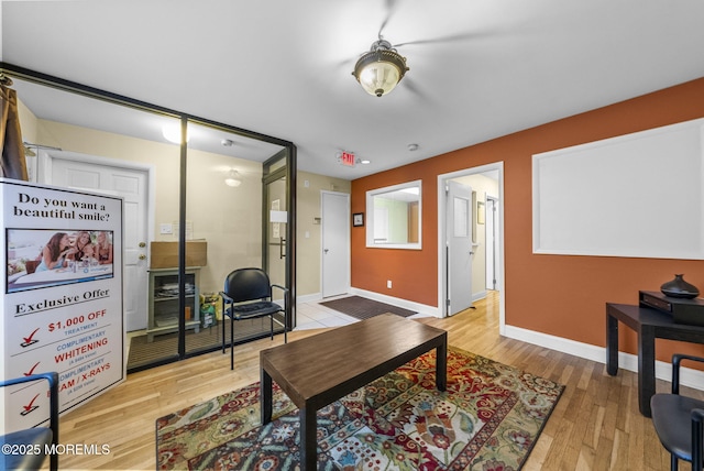 2776 John F Kennedy Blvd, Jersey City, NJ 07306 - office with baseboards and wood finished floors