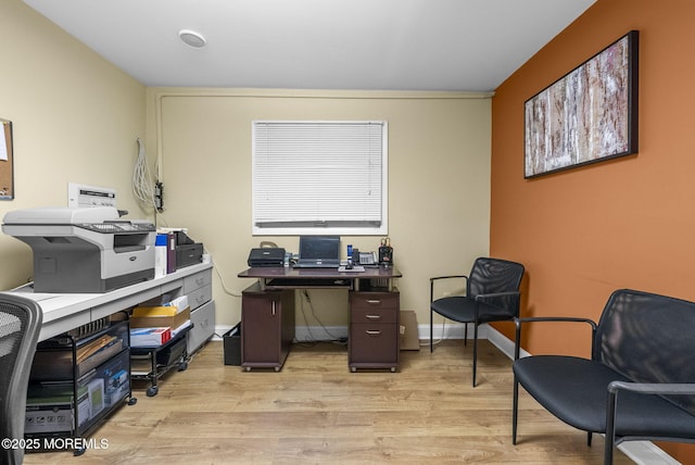 2776 John F Kennedy Blvd, Jersey City, NJ 07306 - office area with baseboards and light wood-style flooring