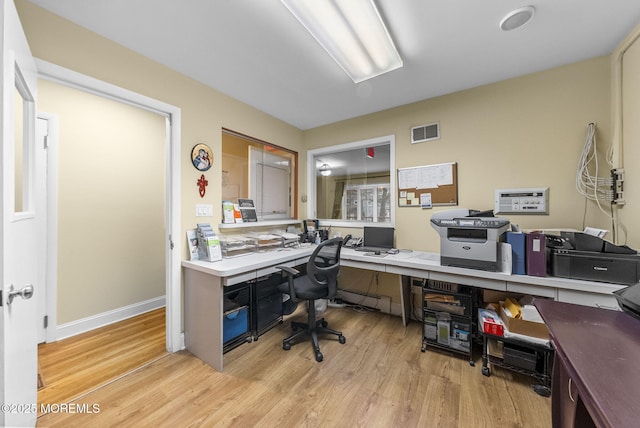 2776 John F Kennedy Blvd, Jersey City, NJ 07306 - home office with wood finished floors, baseboards, and visible vents