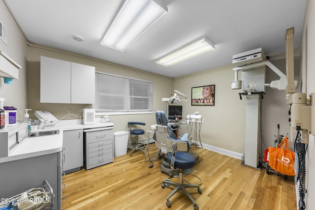 2776 John F Kennedy Blvd, Jersey City, NJ 07306 - office area with light wood-style floors and a sink