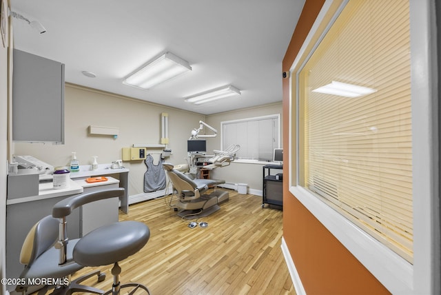 2776 John F Kennedy Blvd, Jersey City, NJ 07306 - office area with baseboards and light wood-style floors