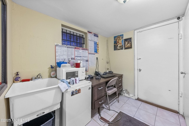 2776 John F Kennedy Blvd, Jersey City, NJ 07306 - office area featuring a sink and light tile patterned floors
