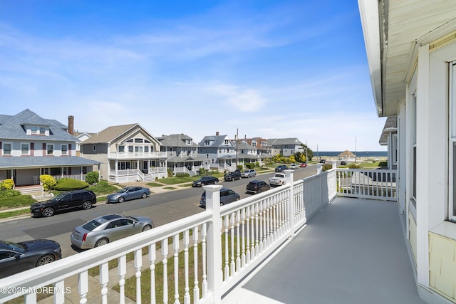 balcony featuring a residential view