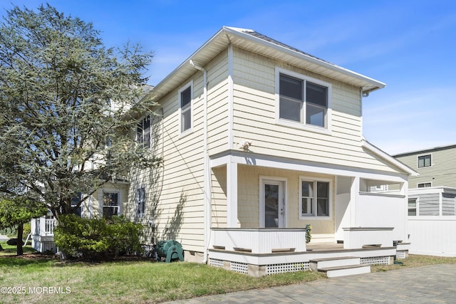 view of front of house featuring covered porch