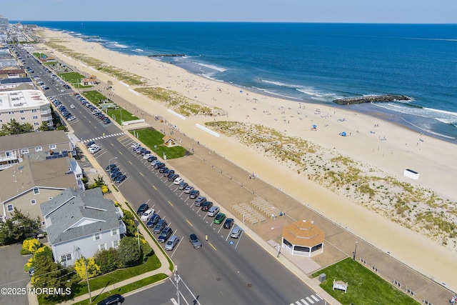 drone / aerial view of extended coastline