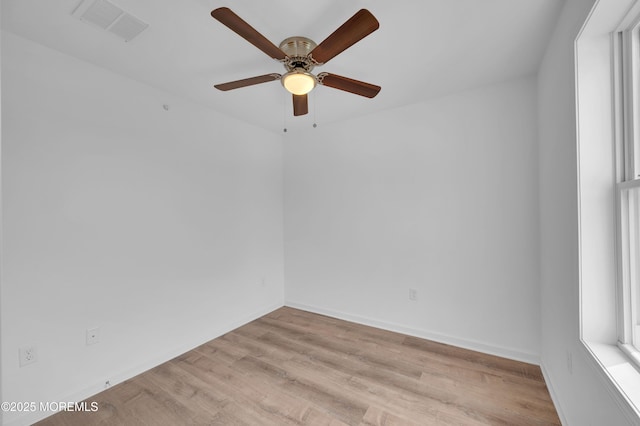 42 W Shore St, Keansburg, NJ 07734 - spare room with a ceiling fan, light wood-style flooring, and baseboards