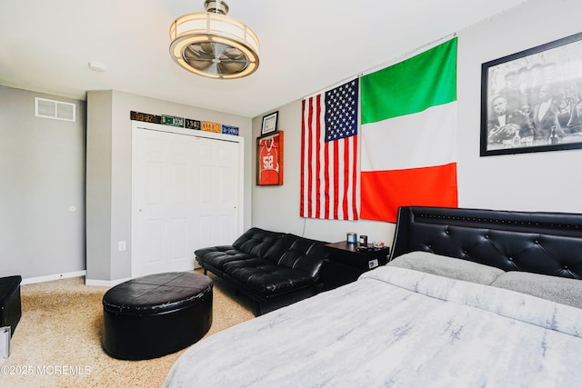 19 Summerhill Ave, Jackson, NJ 08527 - bedroom with a closet, speckled floor, baseboards, and visible vents