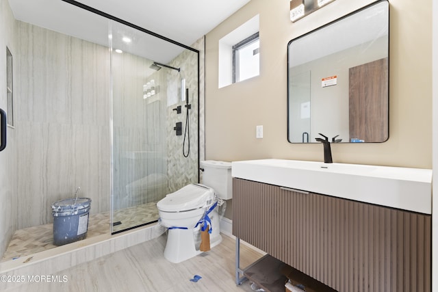 18 Seaview Ave, Long Branch, NJ 07740 - full bathroom featuring toilet, vanity, and a walk in shower