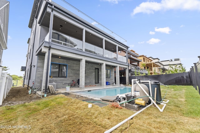 18 Seaview Ave, Long Branch, NJ 07740 - back of property with a balcony and a patio area