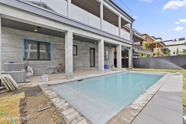 18 Seaview Ave, Long Branch, NJ 07740 - view of pool featuring a patio area and central AC unit