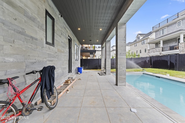 18 Seaview Ave, Long Branch, NJ 07740 - view of swimming pool with a fenced backyard, a patio area, and a residential view