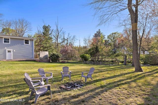 113 Parker Rd, West Long Branch, NJ 07764 - view of yard featuring an outdoor fire pit and fence