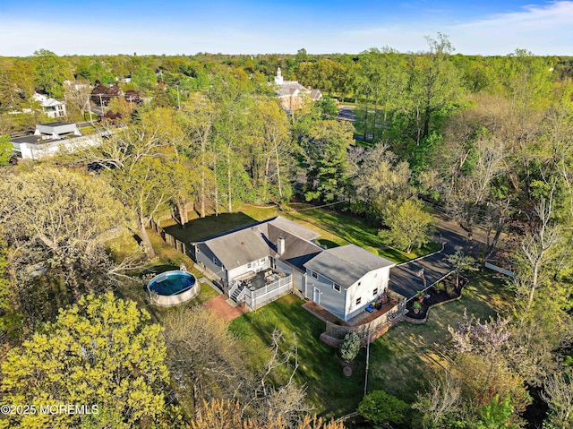 113 Parker Rd, West Long Branch, NJ 07764 - birds eye view of property featuring a forest view