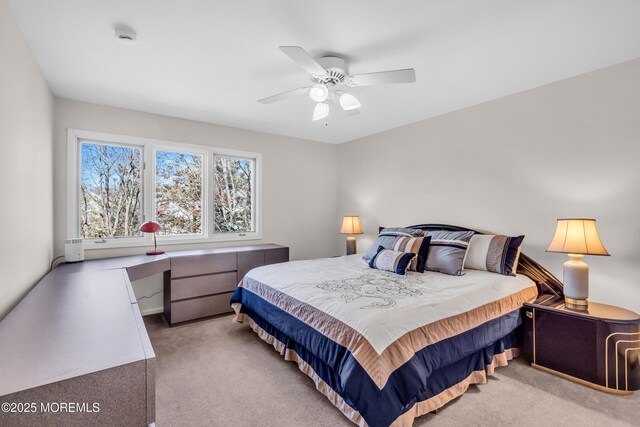 265 Marigold Ct, Toms River, NJ 08757 - carpeted bedroom with ceiling fan and built in study area