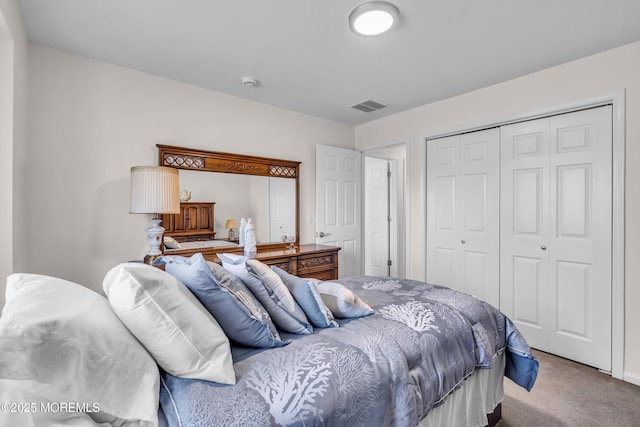 265 Marigold Ct, Toms River, NJ 08757 - bedroom with visible vents, a closet, and carpet
