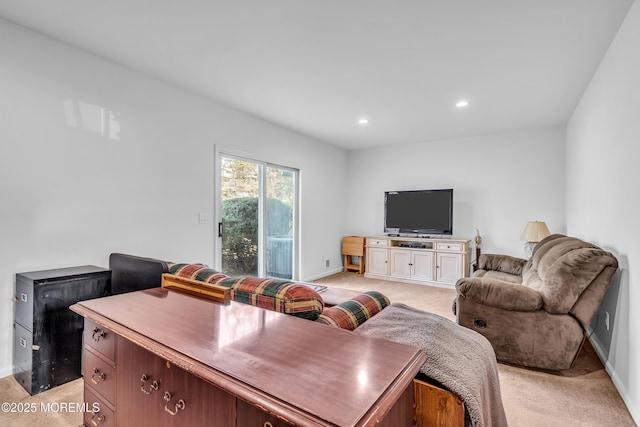 265 Marigold Ct, Toms River, NJ 08757 - living area featuring baseboards, recessed lighting, and light carpet