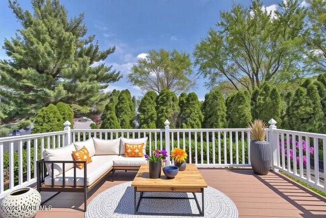 7 Mill Rd, Jamesburg, NJ 08831 - wooden terrace with outdoor lounge area