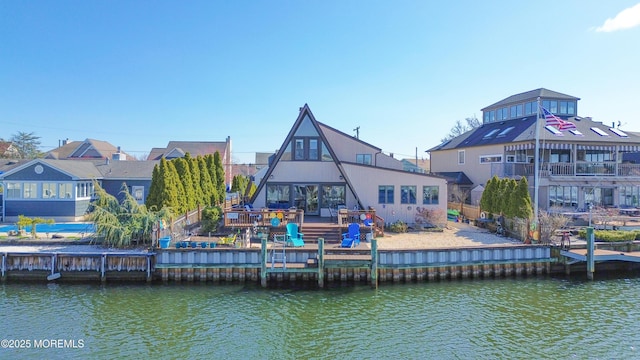 148 Royal Dr, Brick, NJ 08723 - view of dock featuring a deck with water view