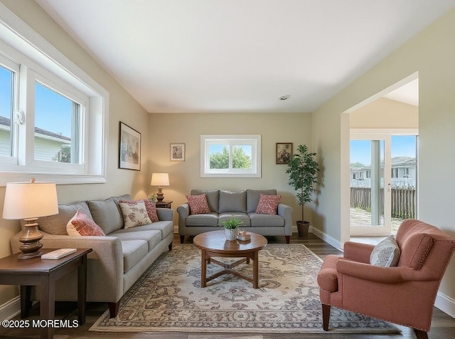 3 W Potomac Dr, Little Egg Harbor, NJ 08087 - living room featuring wood finished floors and baseboards