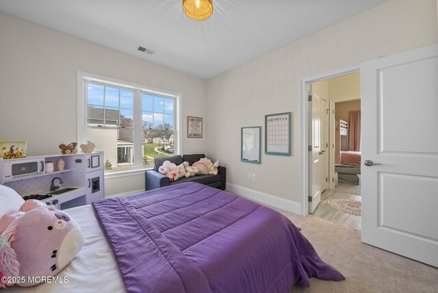 61 Windermere Rd, Lincroft, NJ 07738 - bedroom with baseboards, visible vents, and light colored carpet
