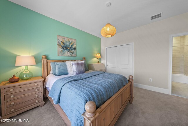 61 Windermere Rd, Lincroft, NJ 07738 - bedroom featuring baseboards, visible vents, a closet, and carpet floors