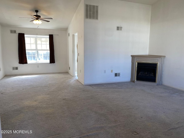 1042A Canterbury Dr, Manchester, NJ 08759 - unfurnished living room featuring carpet flooring and visible vents