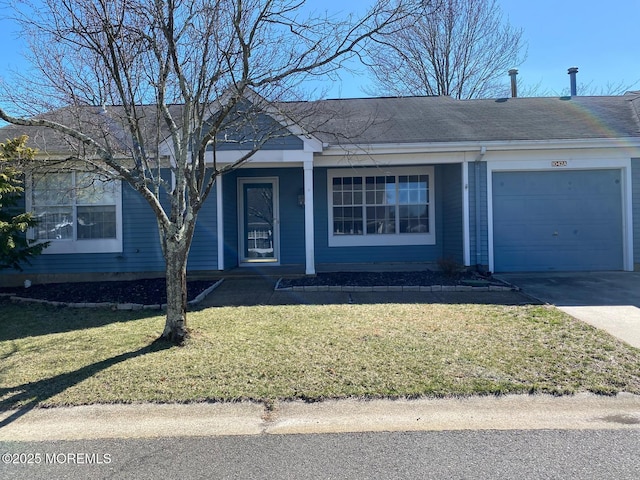 1042A Canterbury Dr, Manchester, NJ 08759 - single story home with driveway, a front yard, and an attached garage