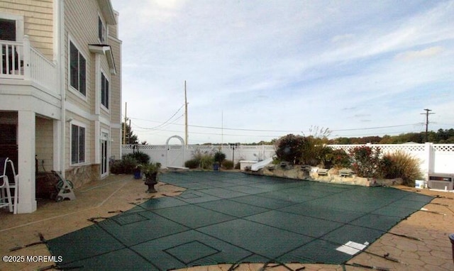 300 W Concourse, Neptune Township, NJ 07753 - view of pool with a fenced in pool, a patio, a fenced backyard, and a water slide