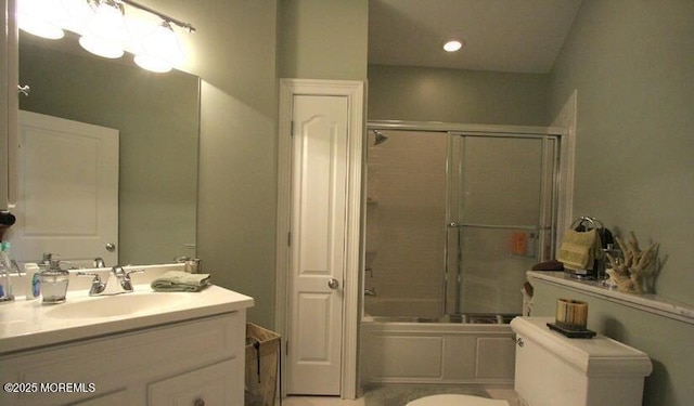 300 W Concourse, Neptune Township, NJ 07753 - bathroom featuring shower / bath combination with glass door, vanity, and toilet