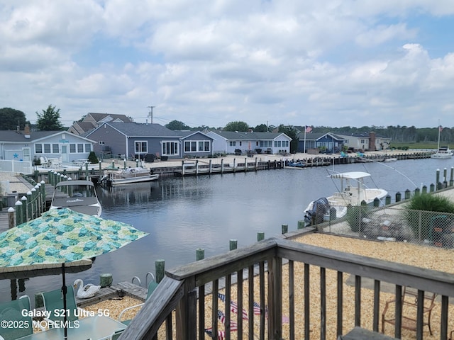 903 Shenandoah Dr, Forked River, NJ 08731 - water view featuring a dock and nearby suburban area
