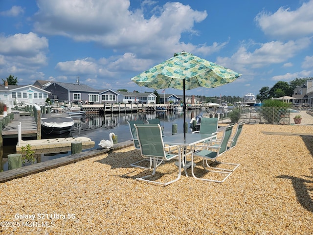 903 Shenandoah Dr, Forked River, NJ 08731 - dock area with a water view and a residential view