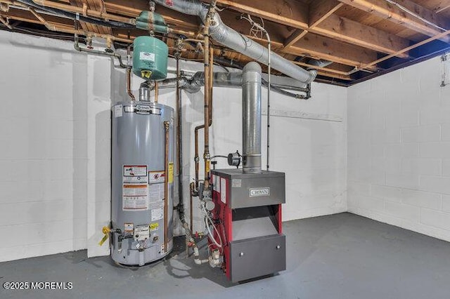 utilities featuring gas water heater