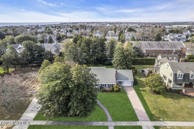 bird's eye view with a residential view