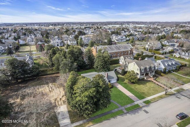 drone / aerial view with a residential view