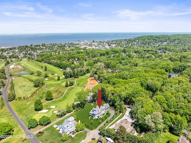 11 Beacon Hill Rd, Atlantic Highlands, NJ 07716 - aerial view of property's location featuring a golf course and a nearby body of water