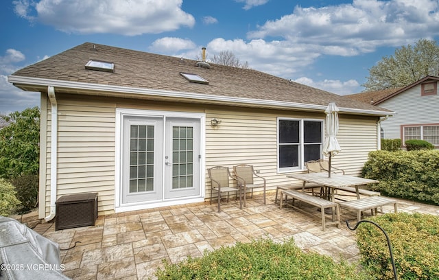 1792 Buttonwood Ave, Toms River, NJ 08755 - back of property with a patio area, french doors, and roof with shingles