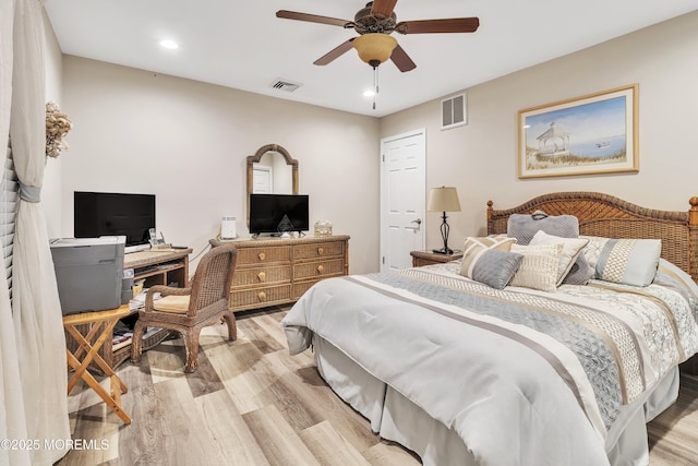 1792 Buttonwood Ave, Toms River, NJ 08755 - bedroom featuring light wood-style flooring, visible vents, and recessed lighting