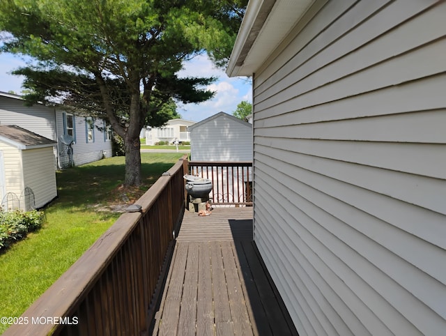 53 Pine Ridge Blvd, Whiting, NJ 08759 - wooden terrace with a yard and a residential view