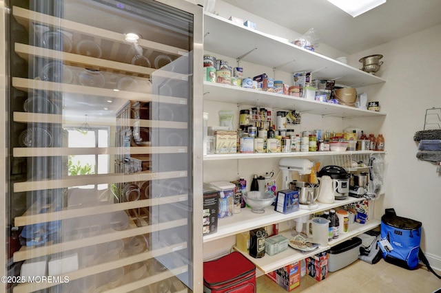 view of storage area