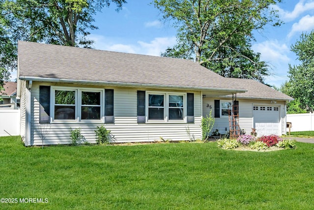 35 Tara Lin Dr, Hazlet, NJ 07730 - ranch-style house with a garage and a shingled roof