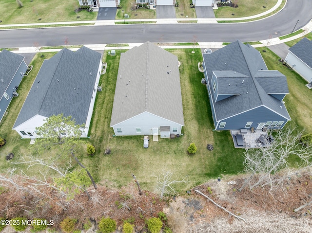 bird's eye view with a residential view