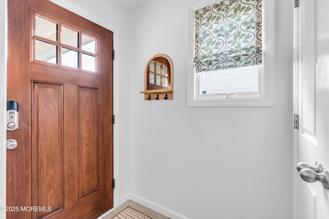 entryway with baseboards