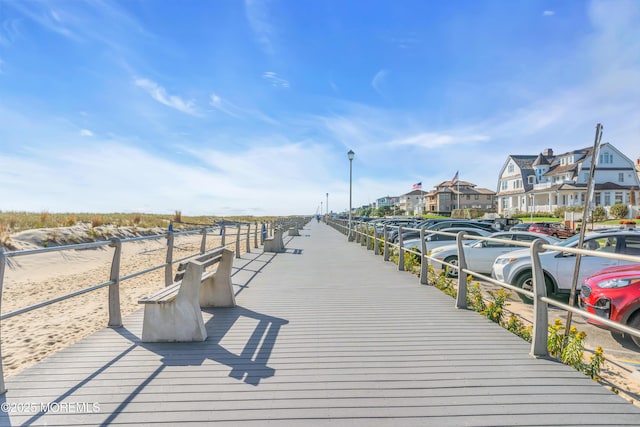 dock area with a residential view