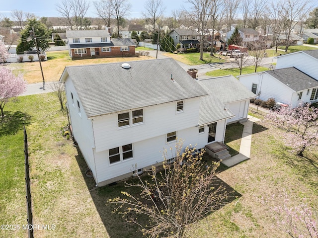 aerial view featuring a residential view