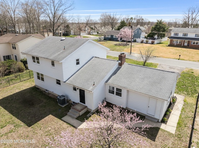 drone / aerial view with a residential view