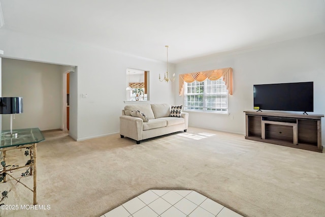 108 Belvedere Dr N, Manchester, NJ 08759 - living room featuring an inviting chandelier and carpet floors