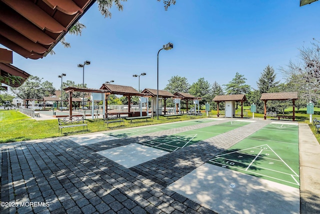 108 Belvedere Dr N, Manchester, NJ 08759 - view of community featuring a gazebo, a lawn, and shuffleboard