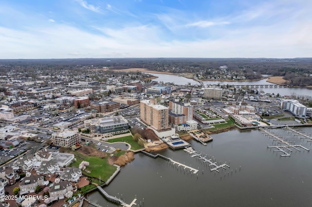 28 Riverside Ave Unit 1H, Red Bank, NJ 07701 - birds eye view of property with a water view