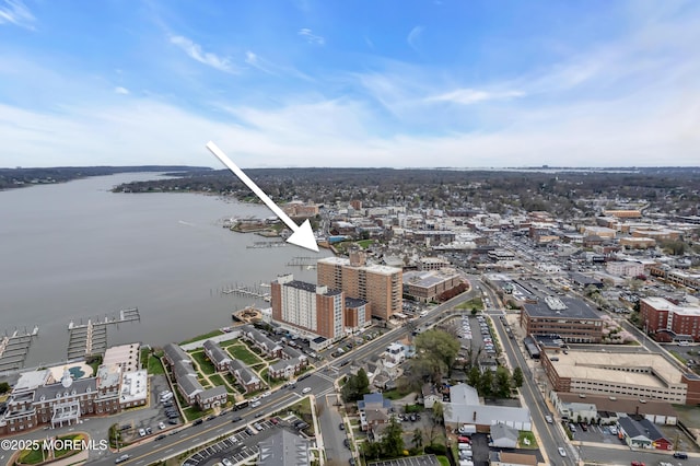 28 Riverside Ave Unit 1H, Red Bank, NJ 07701 - aerial view with a water view